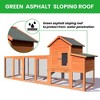 Outdoor Large Chicken Coop Hen Run House Chicken Coops With Nest Box For 6 Chickens 122x26x44.5 Inches - image 2 of 4