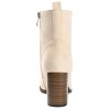 Journee Womens Baylor Lace Up Stacked Heel Booties - 3 of 4
