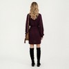 Anna-Kaci Women's Long Sleeve Knit Sweater Dress with Waist Tie Belt and Ribbed Texture - 4 of 4