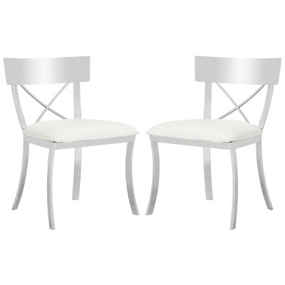 Set of 2 Dining Chairs White - Safavieh