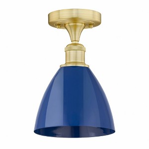 Plymouth Dome - 1 Light Semi-Flush Mount In Industrial Style-11.25 Inches Tall and 7.5 Inches Wide - 1 of 1
