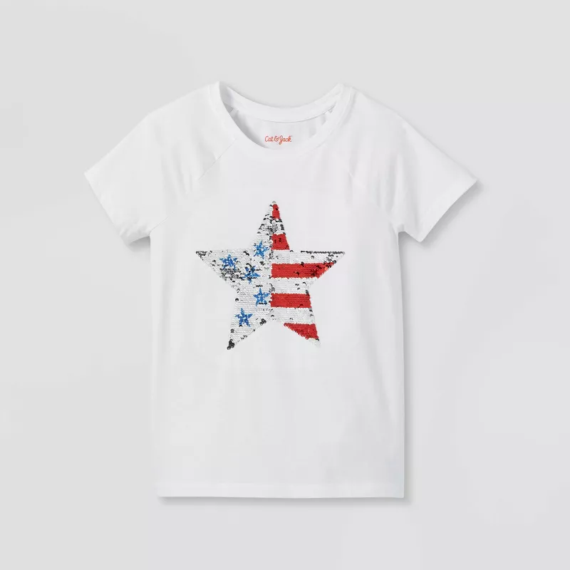 Girls' Short Sleeve Flip Sequin T-shirt - Cat & Jack™ : Target