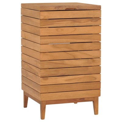 vidaXL Laundry Basket 15.7"x15.7"x27.6" Solid Teak Wood