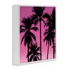 Stupell Industries Pink Tropical Sunset Palm Trees Black Framed Giclee Art - 3 of 4
