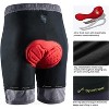 Sportneer Bike Shorts for Men: 3D Padded Lightweight Riding Biking Cycling Mountain Bike Shorts for Men with Zipper Pockets - 3 of 4