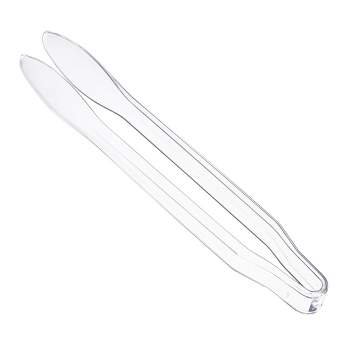 Smarty Had A Party 12" Clear Disposable Plastic Serving Tongs (48 Tongs)