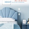 Velvet Upholstered Platform Bed Frame for Kids, Twin Size/Twin XL/ with Adjustable Headboard, Wood Slat Support - 4 of 4