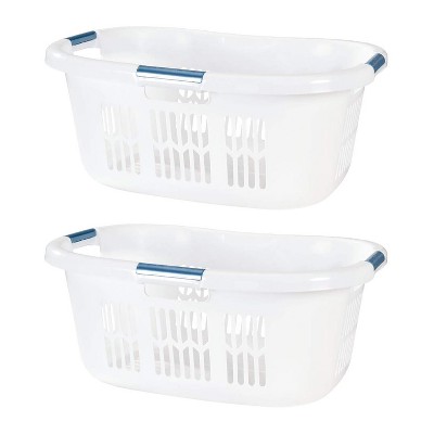 white laundry basket