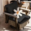 COWLOWN Black Outdoor Patio Swivel Rocker Chair, 360 Rotating Wicker Chair with Soft Cushions, Durable Frame for Balcony, Backyard, or Lawn - 3 of 4