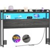 Aheaplus Storage Headboard, Head Board with Charge Station and LED Light - 2 of 4