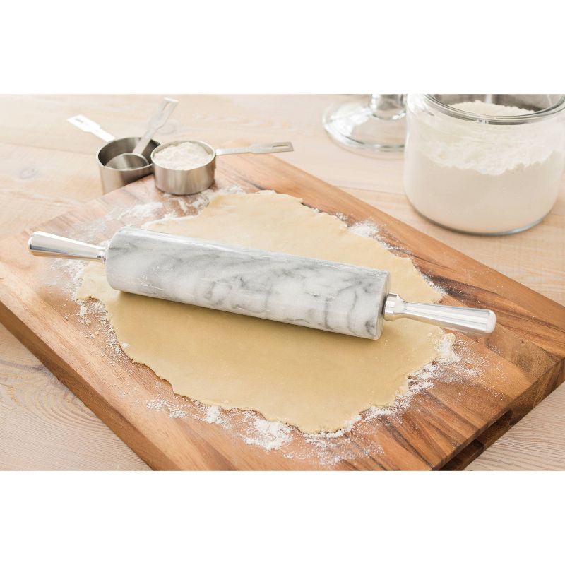 Marble Rolling Pin with Metal Handles White - Fox Run, 3 of 5