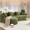 98.8" L-Shaped Chenille Sectional Sofa, 3-Seater Modular Couch with Curved Chaise, No Assembly for Living Room Apartment-3irtyhousy - 3 of 4
