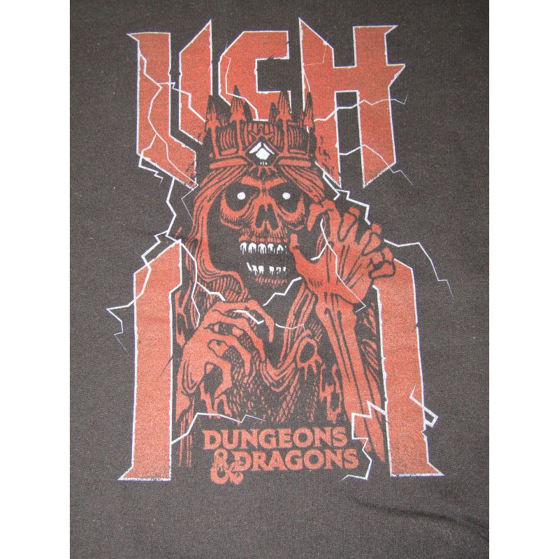 Dungeons & Dragons Red Lich Men's Black Long Sleeve Sweatshirt, 2 of 3