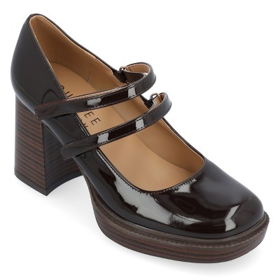 Journee Collection Womens Shasta Mid Heel Square Toe Pumps