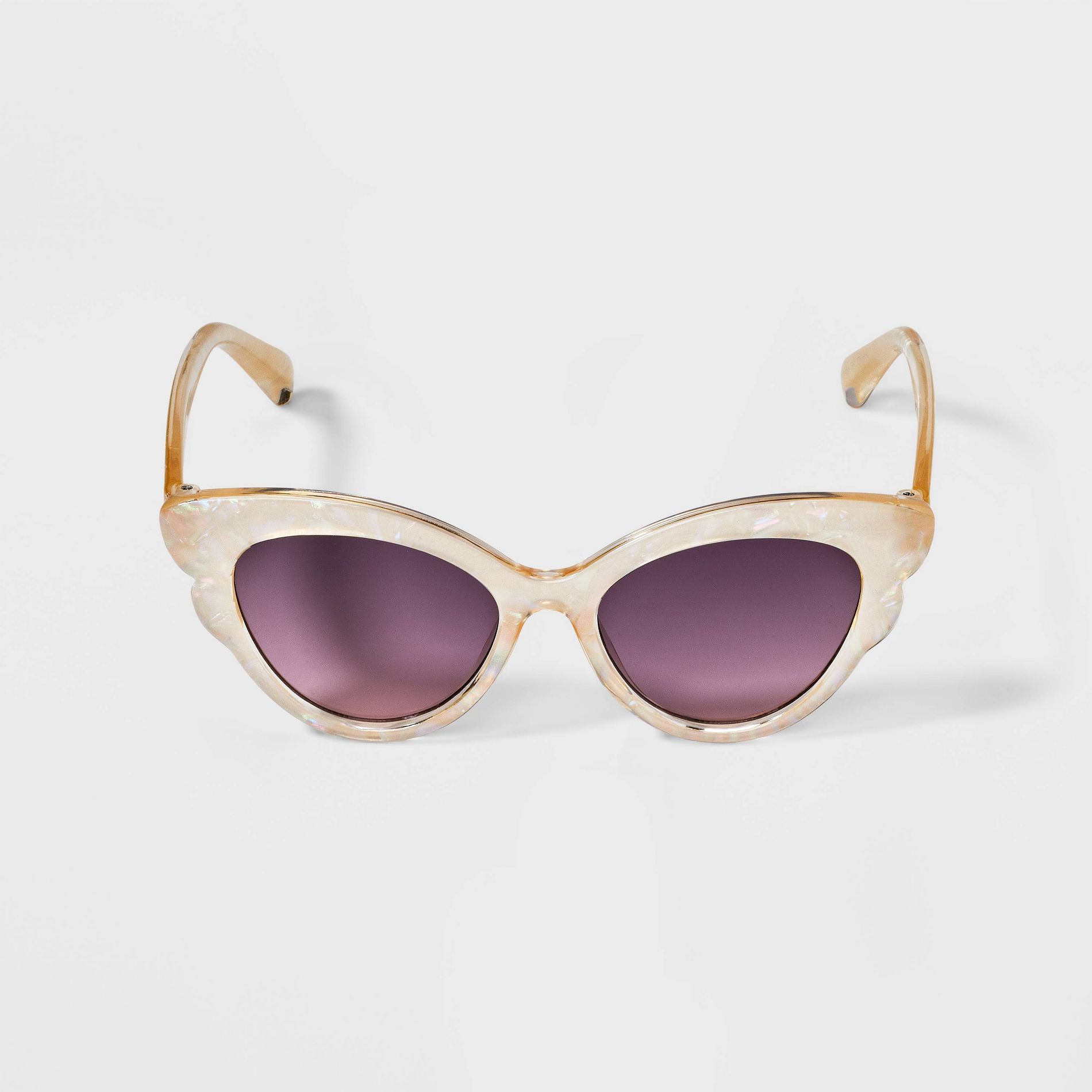 Girls' Butterfly Wing Sunglasses - Cat & Jack™ Gold: UV Protection, Recycled Plastic Frame