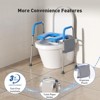 WHLICKS Raised Toilet Seat with Handles, Width & Height Adjustable Toilet SeatRisers for Seniors, Bariatric Elevated Toilet Seat for Elderly - 4 of 4