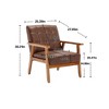 NicBex Velvet Fabric Accent Chair,Upholstered Living Room Chairs with Mid-Height Backrest,Mid-Century Arm Chair,Accent Chairs for Living Room - 3 of 4