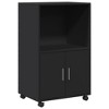 CLIHOME Mobile Office Cabinet with Storage Space, 2 Doors Rolling File Container, Kitchen Sideboard Buffet Cabinet - 4 of 4