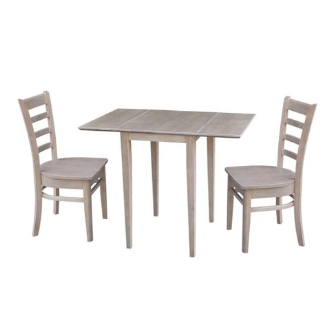 Compact kitchen table discount and 2 chairs