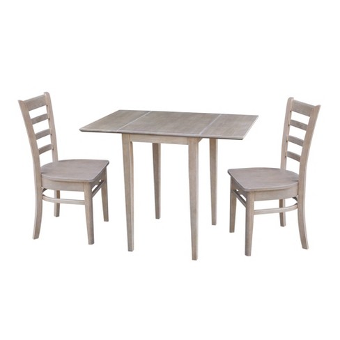 Jemma Small Dual Drop Leaf Dining Set, Small Leaf Table And Chairs