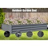 Sevobal Planters Raised Garden Bed Outdoor Planter Garden Boxes Large Planter Box for Garden Vegetable Fruit Flower, Black, 94.49"*47.25"*11.81" - 2 of 4