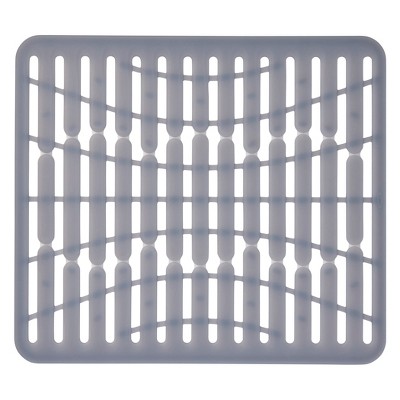 OXO 12.25-in x 11.25-in Back Center Drain Silicone Sink Mat in the