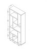 NicBex Bookcases for Living Room 4-Tier 65.25" H Display Storage Cabinet 2-Toned Bookcase with 4 Shelves for Home Office - 3 of 4