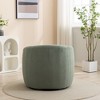 SEYNAR Modern Glam Teddy Fabric Upholstered 360 Degree Swivel Accent Armchair Set of 2 - 4 of 4