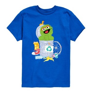 Boys' - Sesame Street - Oscar Can Graphic Short Sleeve Graphic T-Shirt - 1 of 4