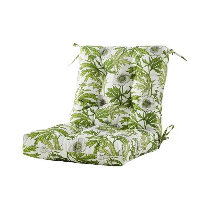 ARTPLAN Outdoor Chair Cushion,High Back Tufted Patio Cushion with Tie for Adirondack Rocker Chair,44"x21"x4",1 Count,Floral