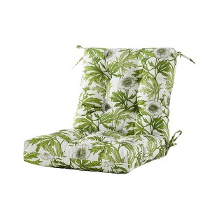 ARTPLAN Outdoor Chair Cushion,High Back Tufted Patio Cushion with Tie for Adirondack Rocker Chair,44"x21"x4",1 Count,Floral - 1 of 4