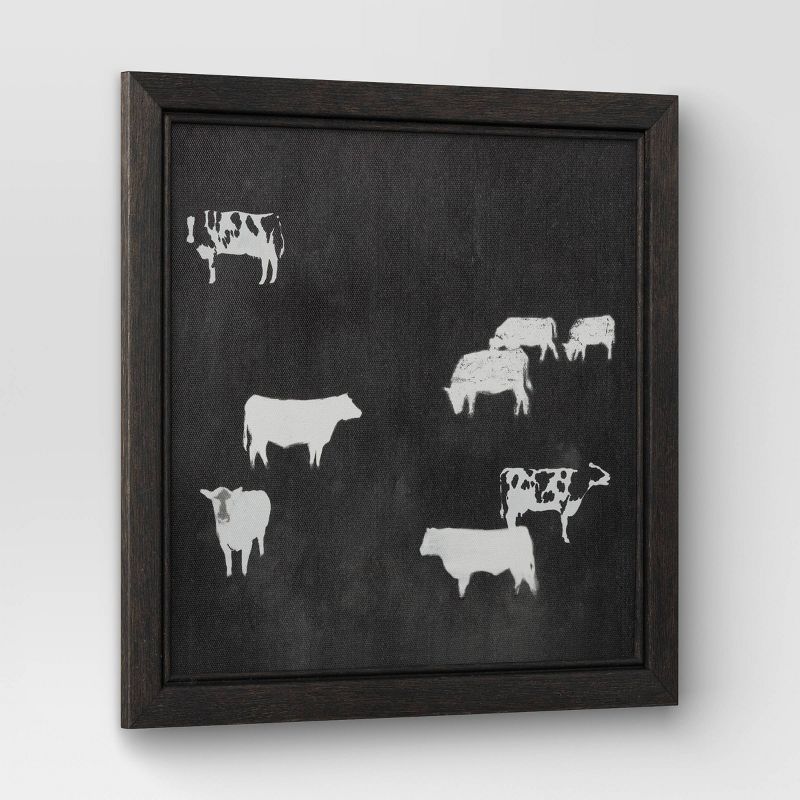 (Set of 2) 12&#34; x 12&#34; Cow Collection II Framed Wall Canvases - Threshold&#8482;, 6 of 8