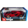 Lamborghini Sian FKP 37 Red with Copper Wheels 1/18 Diecast Model Car by Bburago - 4 of 4