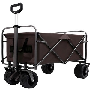Grungis Outdoor Portable Wagon Cart,Shopping Cart with Wheels,Utility Cart for Camping,Shopping - 1 of 4