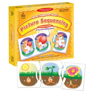 Carson Dellosa Education What Happens Next? Picture Sequencing Board Game, Grade PK-K (42 puzzle pieces.) - 1 of 4