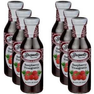 Brasswell's Raspberry Vinaigrette Dressing & Marinade - Case of 6 - 12 fl oz - 1 of 2