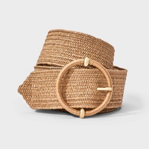 AV Stretch Straw Belt - Ava & Viv™ Tan - 1 of 3