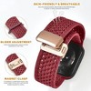 HTUTWOO Hollow Breathable Apple Watch Band, Woven Nylon Magnetic Strap 38/40/41/42/44/45/46/49mm for iWatch Series 10 9 8 7 6 5 4 3 2 1 SE Ultra - 3 of 4