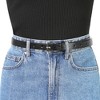 Allegra K Women's Skinny Cute Animal Printed Pants Dress Thin Faux Leather Waist Belts - 4 of 4