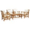 vidaXL 5-Piece Patio Furniture Set - Solid Acacia Wood Outdoor Lounge Seating with Table for Garden or Patio - 2 of 4