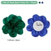 Unique Bargains Alloy Satin Fabric Big Rose Flower Dainty Brooches and Pins 2 Pcs - 3 of 4