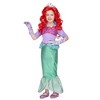 Joyfy Girls' Little Mermaid Halloween Costume Dress with Red Wig And Headband Little Mermaid Costume - 4 of 4