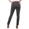 Rekucci Women's Secret Figure Pull On Knit Slim Straight Leg Pant with Wide Waist - 3 of 4