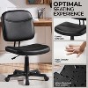 Yaheetech Armless Office Chair Mid-Back Task Chair Adjustable Desk Chair,Black - 4 of 4