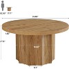Lantine Round Coffee Table, 31.5" Modern Center Table with Fluted Base, Wooden Cocktail Tables for Small Space, Living Room, Apartment - 3 of 4