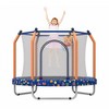 Jump Into Fun 55" Recreational Trampoline for Kids with Full - Visible Safety Net, Basketball Hoop Reversible zipper for Boys Girls Birthday Gifts - 3 of 4