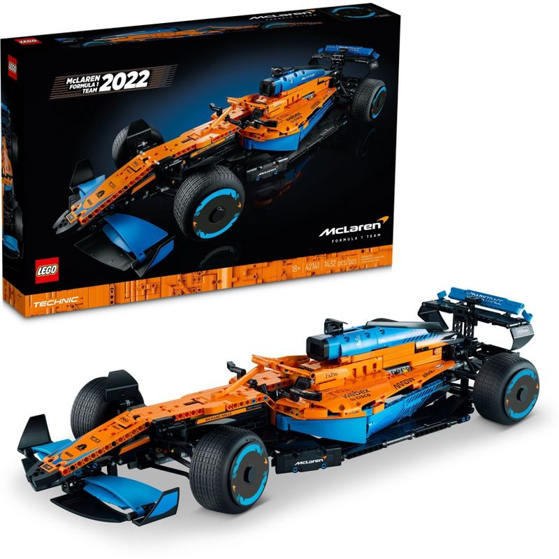 LEGO Technic McLaren Formula 1 2022 Race Car Model Set 42141, 1 of 10