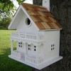 Home Bazaar 10" Chalet Wood Bird House White - 3 of 3