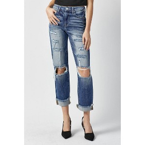 Women's High Rise friend Destroyed Jeans - RISEN - 1 of 4