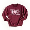Simply Sage Market S.W.Smiley Teach Checkered Sweatshirt - 2 of 4